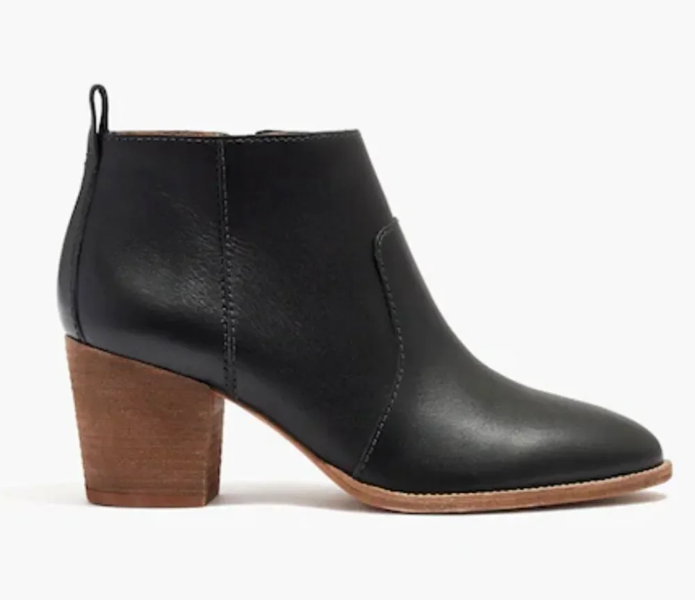 MADEWELL The Brenner Boot in Black Leather Size 7.5